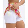 imageTHE GYM PEOPLE Womens Golf Skort Tennis High Waist Lightweight Athletic Casual Skirts Builtin Shorts with 4 PocketsColourful Flowers