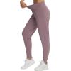 imageTHE GYM PEOPLE Womens Joggers Pants Lightweight Athletic Leggings Tapered Lounge Pants for Workout Yoga RunningBrown Purple