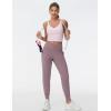 imageTHE GYM PEOPLE Womens Joggers Pants Lightweight Athletic Leggings Tapered Lounge Pants for Workout Yoga RunningBrown Purple