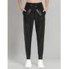 imageTHE GYM PEOPLE Womens Joggers Pants Lightweight Athletic Leggings Tapered Lounge Pants for Workout Yoga RunningLight Leather