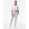 imageTHE GYM PEOPLE Womens Joggers Pants Lightweight Athletic Leggings Tapered Lounge Pants for Workout Yoga RunningPink Purple
