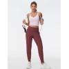 imageTHE GYM PEOPLE Womens Joggers Pants Lightweight Athletic Leggings Tapered Lounge Pants for Workout Yoga RunningWine Red