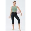 imageTHE GYM PEOPLE Womens Medium Support Sports Bra Removable Padded Sleeveless Workout Crop TopsJasmine Green