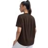 imageTHE GYM PEOPLE Womens Short Sleeve Workout TShirts Back Loose Fit Running Yoga Tee TopsBrown