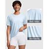 imageTHE GYM PEOPLE Womens Short Sleeve Workout TShirts Back Loose Fit Running Yoga Tee TopsLight Blue