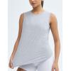 imageTHE GYM PEOPLE Womens Workout Tank Tops Loose Fit Sleeveless Breathable Yoga Shirts with Side SlitsHeather Grey