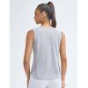imageTHE GYM PEOPLE Womens Workout Tank Tops Loose Fit Sleeveless Breathable Yoga Shirts with Side SlitsHeather Grey