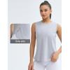 imageTHE GYM PEOPLE Womens Workout Tank Tops Loose Fit Sleeveless Breathable Yoga Shirts with Side SlitsHeather Grey