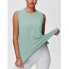 imageTHE GYM PEOPLE Womens Workout Tank Tops Loose Fit Sleeveless Breathable Yoga Shirts with Side SlitsLight Green