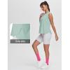 imageTHE GYM PEOPLE Womens Workout Tank Tops Loose Fit Sleeveless Breathable Yoga Shirts with Side SlitsLight Green