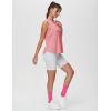imageTHE GYM PEOPLE Womens Workout Tank Tops Loose Fit Sleeveless Breathable Yoga Shirts with Side SlitsRose Red