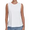 imageTHE GYM PEOPLE Womens Workout Tank Tops Loose Fit Sleeveless Breathable Yoga Shirts with Side SlitsWhite