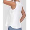 imageTHE GYM PEOPLE Womens Workout Tank Tops Loose Fit Sleeveless Breathable Yoga Shirts with Side SlitsWhite