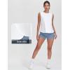 imageTHE GYM PEOPLE Womens Workout Tank Tops Loose Fit Sleeveless Breathable Yoga Shirts with Side SlitsWhite