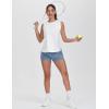 imageTHE GYM PEOPLE Womens Workout Tank Tops Loose Fit Sleeveless Breathable Yoga Shirts with Side SlitsWhite
