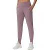 imageTHE GYM PEOPLE Womens Joggers Pants Lightweight Athletic Leggings Tapered Lounge Pants for Workout Yoga RunningBrown Purple