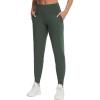imageTHE GYM PEOPLE Womens Joggers Pants Lightweight Athletic Leggings Tapered Lounge Pants for Workout Yoga RunningDeep Green