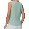 imageTHE GYM PEOPLE Womens Workout Tank Tops Loose Fit Sleeveless Breathable Yoga Shirts with Side SlitsLight Green
