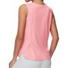 imageTHE GYM PEOPLE Womens Workout Tank Tops Loose Fit Sleeveless Breathable Yoga Shirts with Side SlitsRose Red
