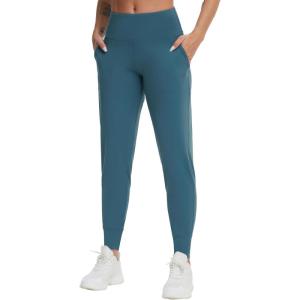imageTHE GYM PEOPLE Womens Joggers Pants Lightweight Athletic Leggings Tapered Lounge Pants for Workout Yoga RunningGreen Blue