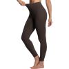 imageTHE GYM PEOPLE Tummy Control Workout Leggings with Pockets High Waist Athletic Yoga Pants for Women Running FitnessBrown