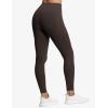 imageTHE GYM PEOPLE Tummy Control Workout Leggings with Pockets High Waist Athletic Yoga Pants for Women Running FitnessBrown