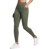 imageTHE GYM PEOPLE Tummy Control Workout Leggings with Pockets High Waist Athletic Yoga Pants for Women Running FitnessOlive Green