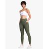 imageTHE GYM PEOPLE Tummy Control Workout Leggings with Pockets High Waist Athletic Yoga Pants for Women Running FitnessOlive Green