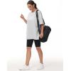imageTHE GYM PEOPLE Womens Casual Oversized TShirts Summer Crewneck Short Sleeve Workout Basic Tee TopsBright Grey