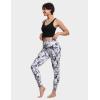 imageTHE GYM PEOPLE Womens High Waist Workout Legging Soft Tummy Control Squat Proof Yoga Running PantsBlackMarble White