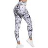 imageTHE GYM PEOPLE Womens High Waist Workout Legging Soft Tummy Control Squat Proof Yoga Running PantsBlackMarble White