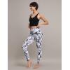 imageTHE GYM PEOPLE Womens High Waist Workout Legging Soft Tummy Control Squat Proof Yoga Running PantsBlackMarble White
