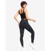 imageTHE GYM PEOPLE Womens High Waist Workout Legging Soft Tummy Control Squat Proof Yoga Running PantsBlueDark GreyBlack