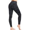 imageTHE GYM PEOPLE Womens High Waist Workout Legging Soft Tummy Control Squat Proof Yoga Running PantsBlueDark GreyBlack