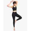 imageTHE GYM PEOPLE Womens High Waist Workout Legging Soft Tummy Control Squat Proof Yoga Running PantsSilverBlack