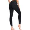 imageTHE GYM PEOPLE Womens High Waist Workout Legging Soft Tummy Control Squat Proof Yoga Running PantsSilverBlack
