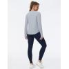 imageTHE GYM PEOPLE Womens Long Sleeve Workout Shirts Athletic Crewneck Hiking Tops with Thumb HoleHeather Grey