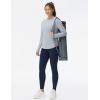 imageTHE GYM PEOPLE Womens Long Sleeve Workout Shirts Athletic Crewneck Hiking Tops with Thumb HoleHeather Grey