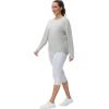 imageTHE GYM PEOPLE Womens Long Sleeve Workout Shirts Back Loose Fit Running Tee Tops with Thumb HoleBright Grey