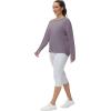 imageTHE GYM PEOPLE Womens Long Sleeve Workout Shirts Back Loose Fit Running Tee Tops with Thumb HoleGrey Purple
