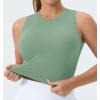 imageTHE GYM PEOPLE Womens Workout Crop Tops Sleeveless Yoga Running Shirts Athletic Tank Top No PaddingJasmine Green