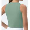 imageTHE GYM PEOPLE Womens Workout Crop Tops Sleeveless Yoga Running Shirts Athletic Tank Top No PaddingJasmine Green