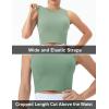 imageTHE GYM PEOPLE Womens Workout Crop Tops Sleeveless Yoga Running Shirts Athletic Tank Top No PaddingJasmine Green