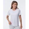 imageTHE GYM PEOPLE Womens Workout Short Sleeve Breathable TShirts Athletic Yoga Tee TopsHeather White