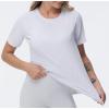 imageTHE GYM PEOPLE Womens Workout Short Sleeve Breathable TShirts Athletic Yoga Tee TopsHeather White