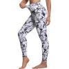 imageTHE GYM PEOPLE Womens High Waist Workout Legging Soft Tummy Control Squat Proof Yoga Running PantsBlackMarble White