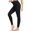 imageTHE GYM PEOPLE Womens High Waist Workout Legging Soft Tummy Control Squat Proof Yoga Running PantsSilverBlack