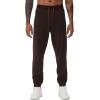imageTHE GYM PEOPLE Mens Fleece Joggers Pants with Deep Pockets in Loosefit StyleFleece Lined Brown