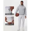 imageTHE GYM PEOPLE Mens Fleece Joggers Pants with Deep Pockets in Loosefit StyleFleece Lined Heather White