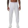 imageTHE GYM PEOPLE Mens Fleece Joggers Pants with Deep Pockets in Loosefit StyleFleece Lined Heather White